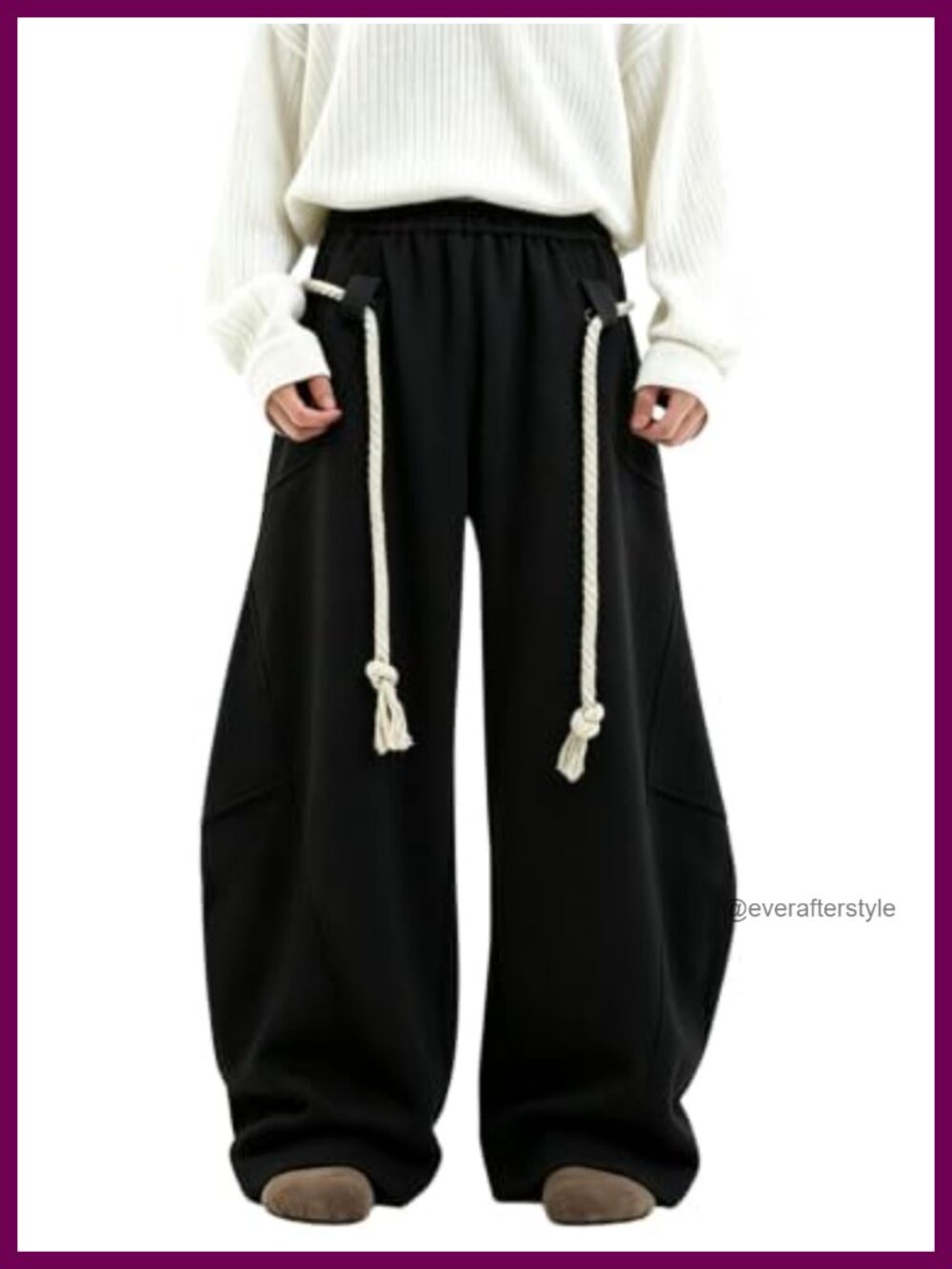 Men's Wide Leg Baggy Sweatpants Elastic Waist Slant Pockets Gym Workout